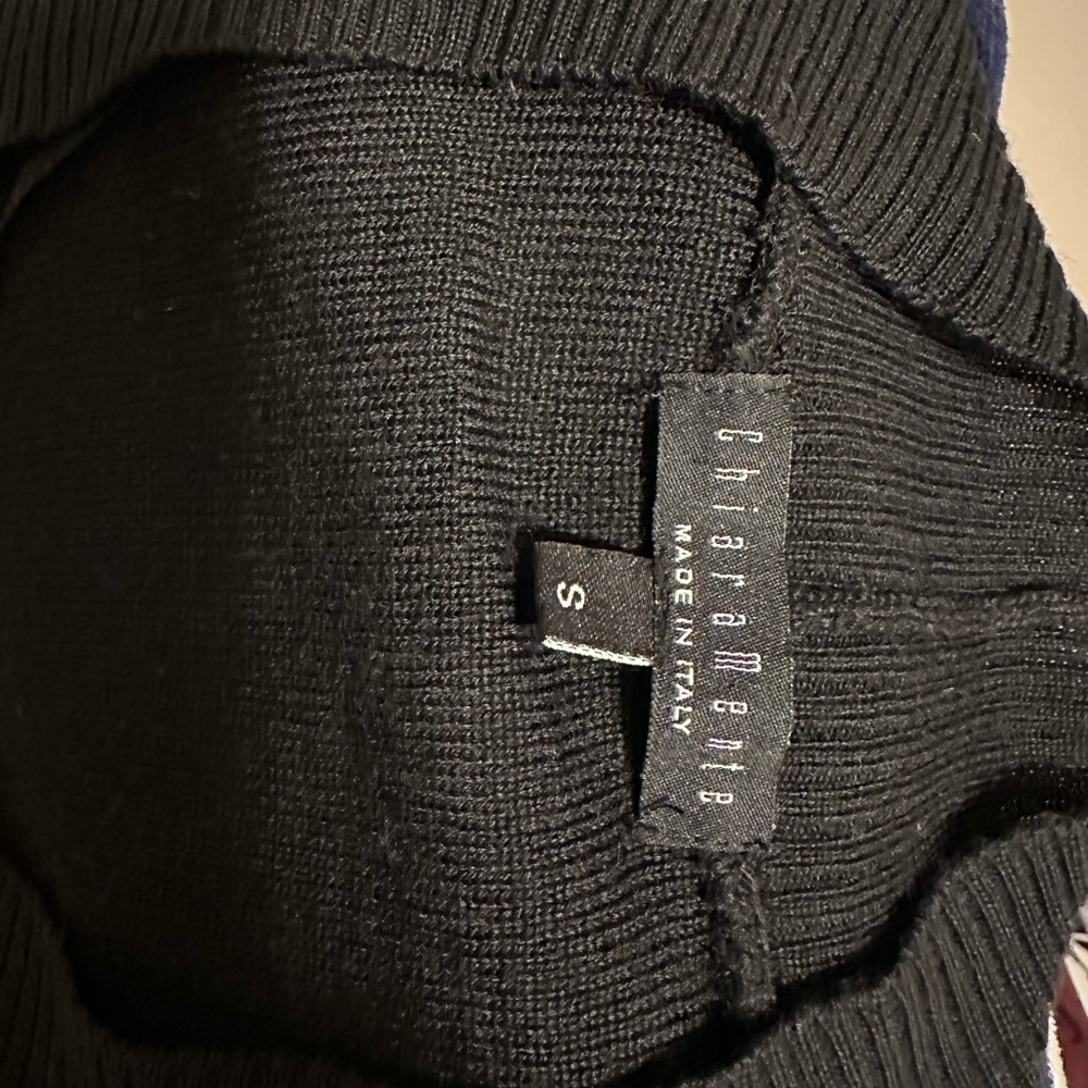 ChairaMente Black wool dress, Italian designer. Size small.